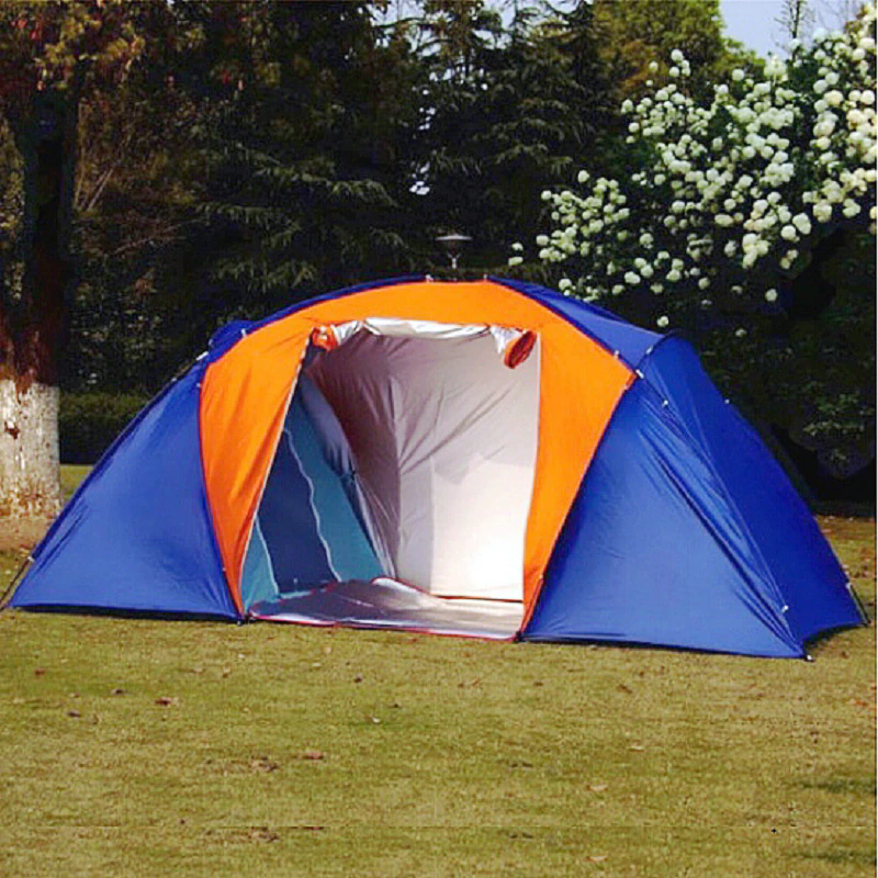 Cheap Goat Tents Double Layer Waterproof Two Bedrooms Outdoor Camping Tent For 4 6 Person Hiking Fishing Hunting Familiy Party Tent 3 Colors Tents 